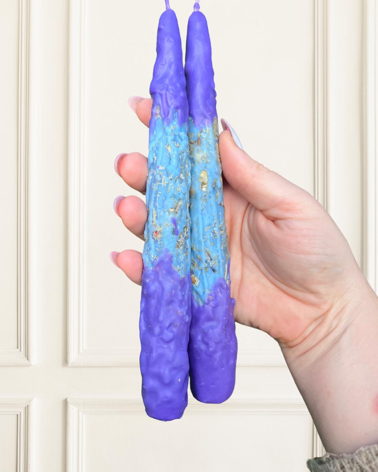 Serenity Beeswax Candle: Lavender & Herbal Ritual Candle