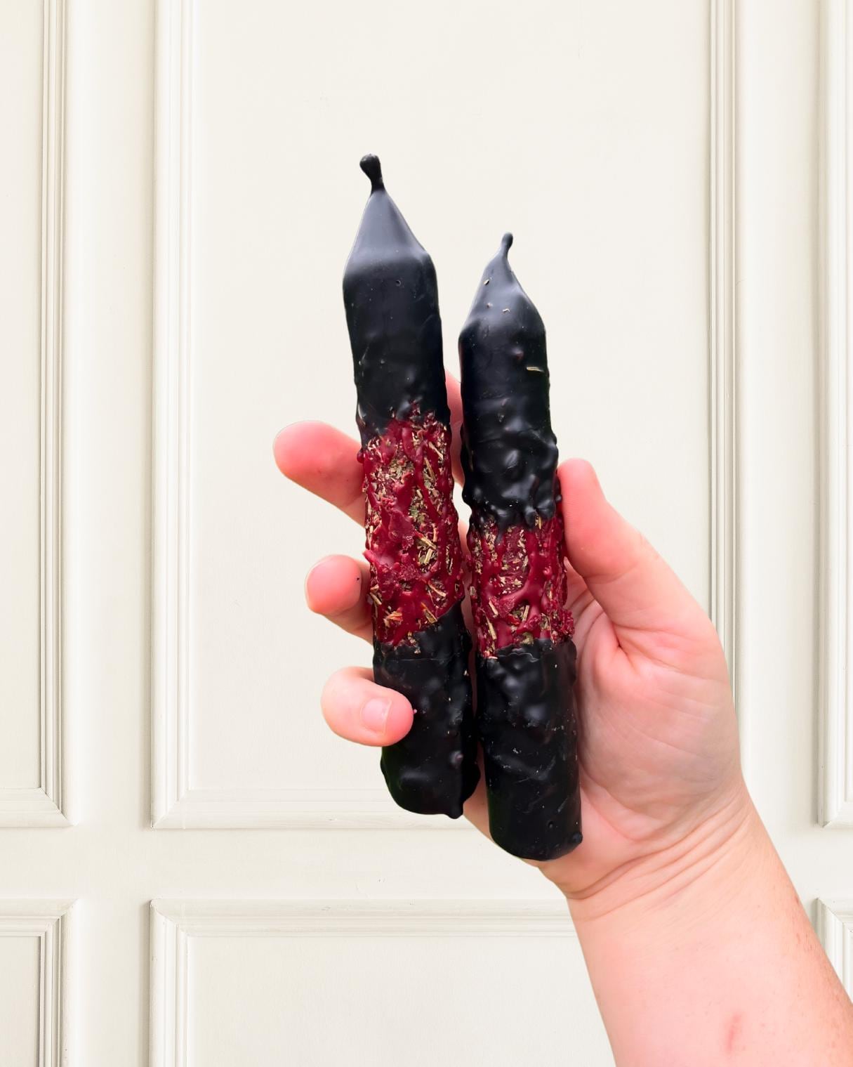 Fiery Protection Candle: Handcrafted Beeswax Spellwork, Warding Ritual