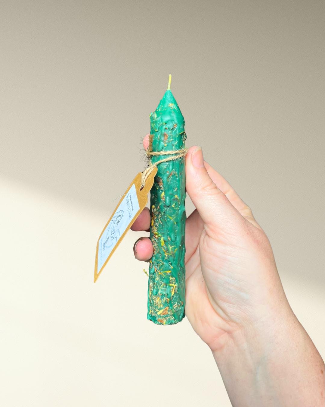 Handcrafted Prosperity Spell Candle: Abundance Manifestation, Blessed with Herbs