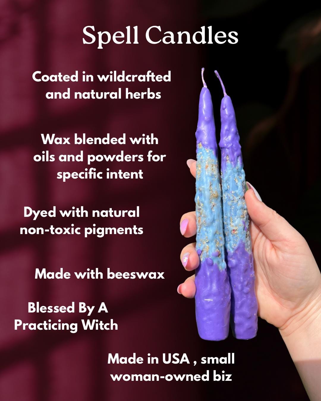 Serenity Beeswax Candle: Lavender & Herbal Ritual Candle