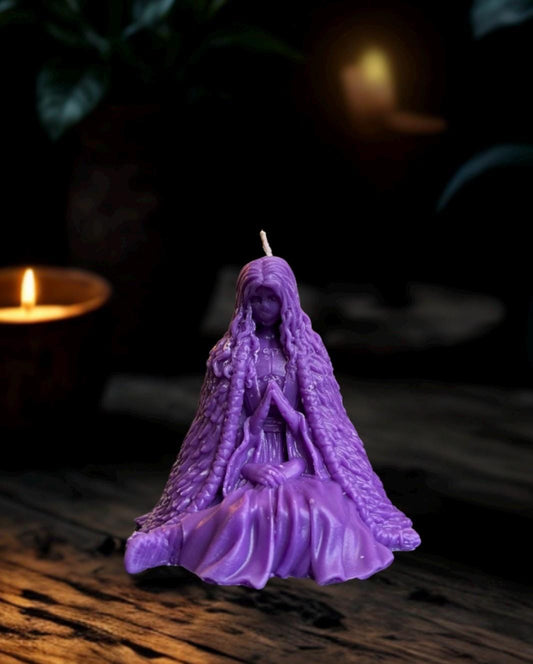 Beeswax Goddess Candle: Witch Altar Decor, Spiritual Gift