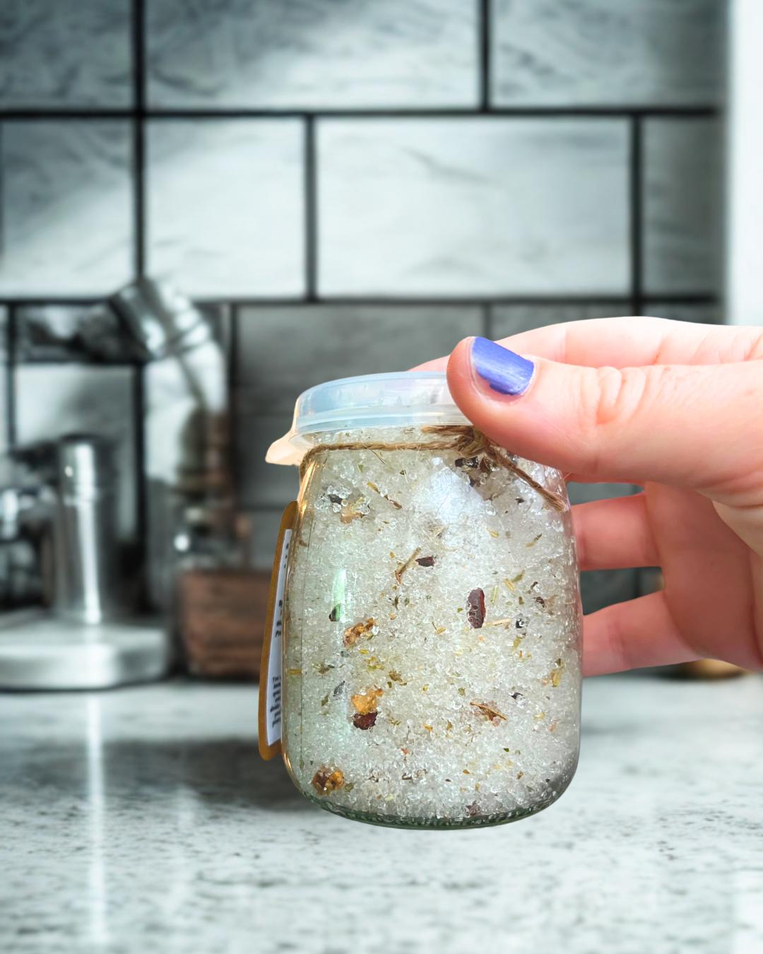 Spelled Protection Bath Salts: Made with Dead Sea Salt and Essential Oils