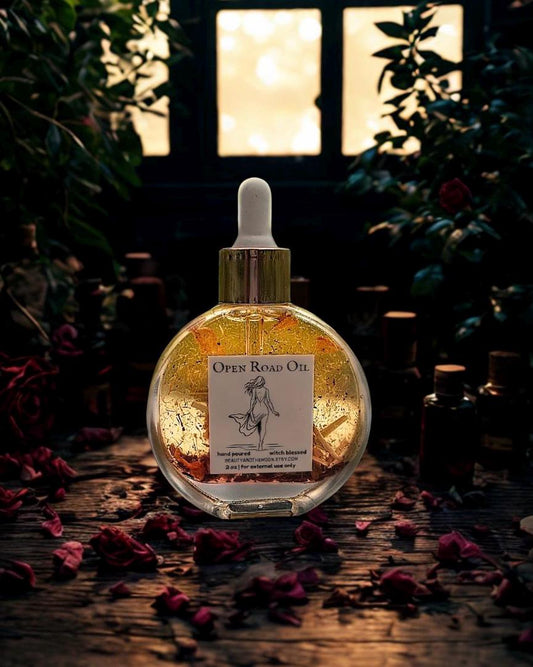 Road Opener Oil: Organic Essential Oils, Witch Ritual Anointing Oil