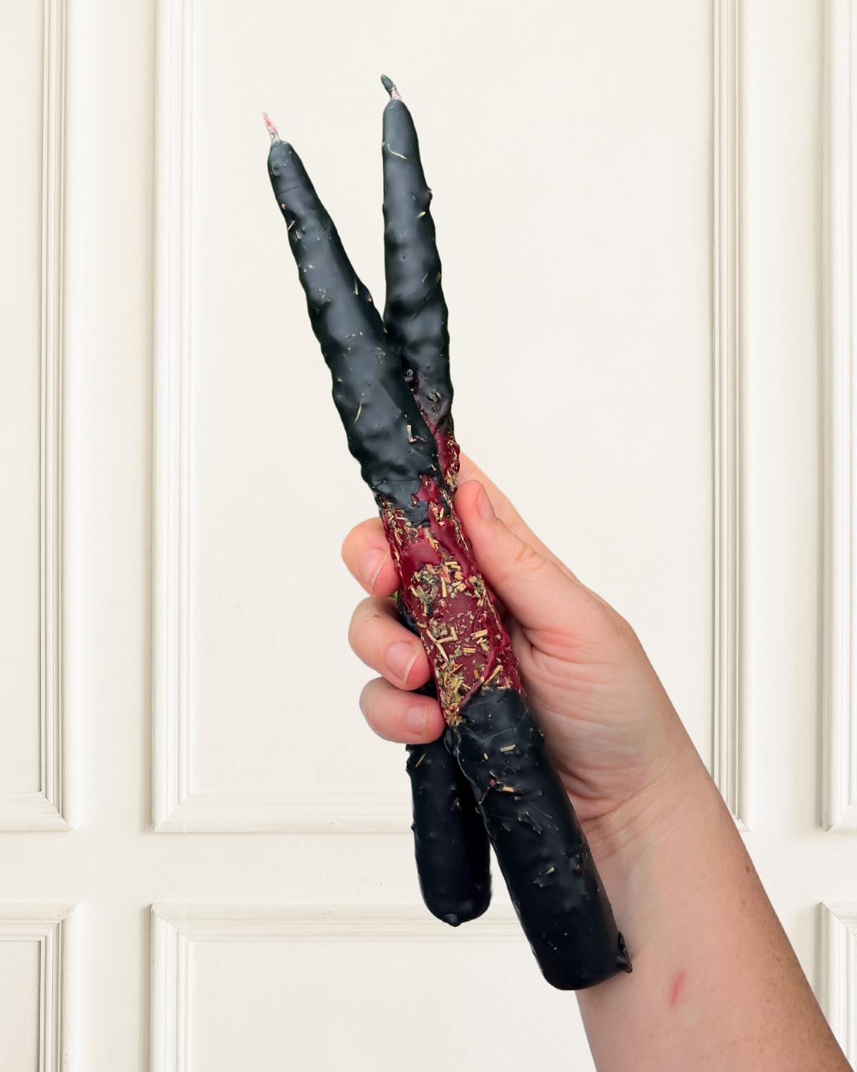 Fiery Protection Candle: Handcrafted Beeswax Spellwork, Warding Ritual