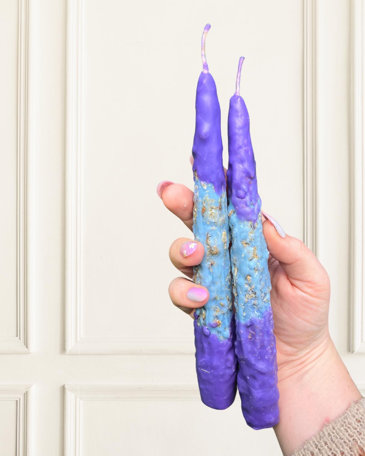 Serenity Beeswax Candle: Lavender & Herbal Ritual Candle