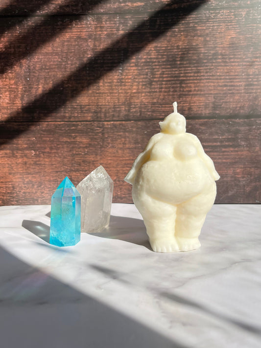 Goddess Body Candle: Organic Wax Female Torso Statue
