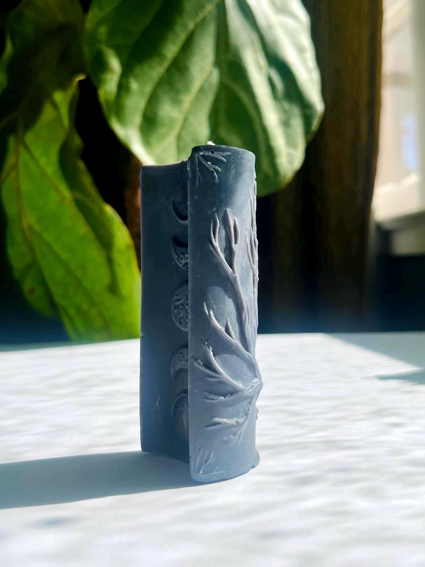 Moon Phase Beeswax Pillar Candle | Astrology Altar & Decor