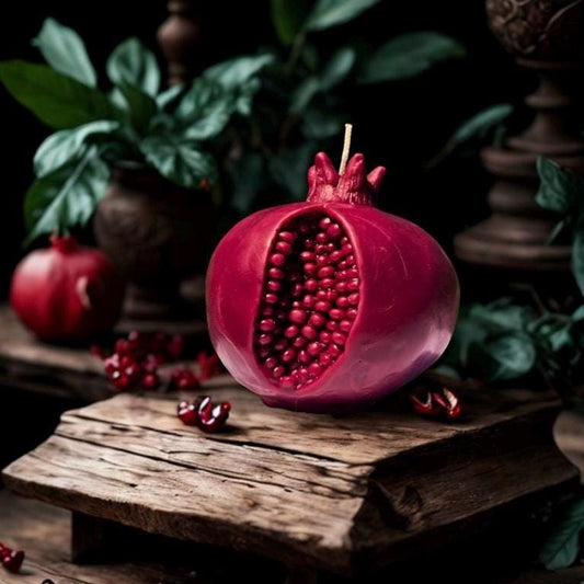 Pomegranate Beeswax Ritual Candle | Persephone Symbol Decor