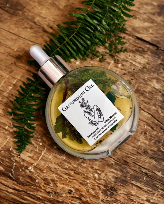 Grounding Oil | Patchouli Cedarwood Anointing Oil | Witchcraft Ritual Earth Connection