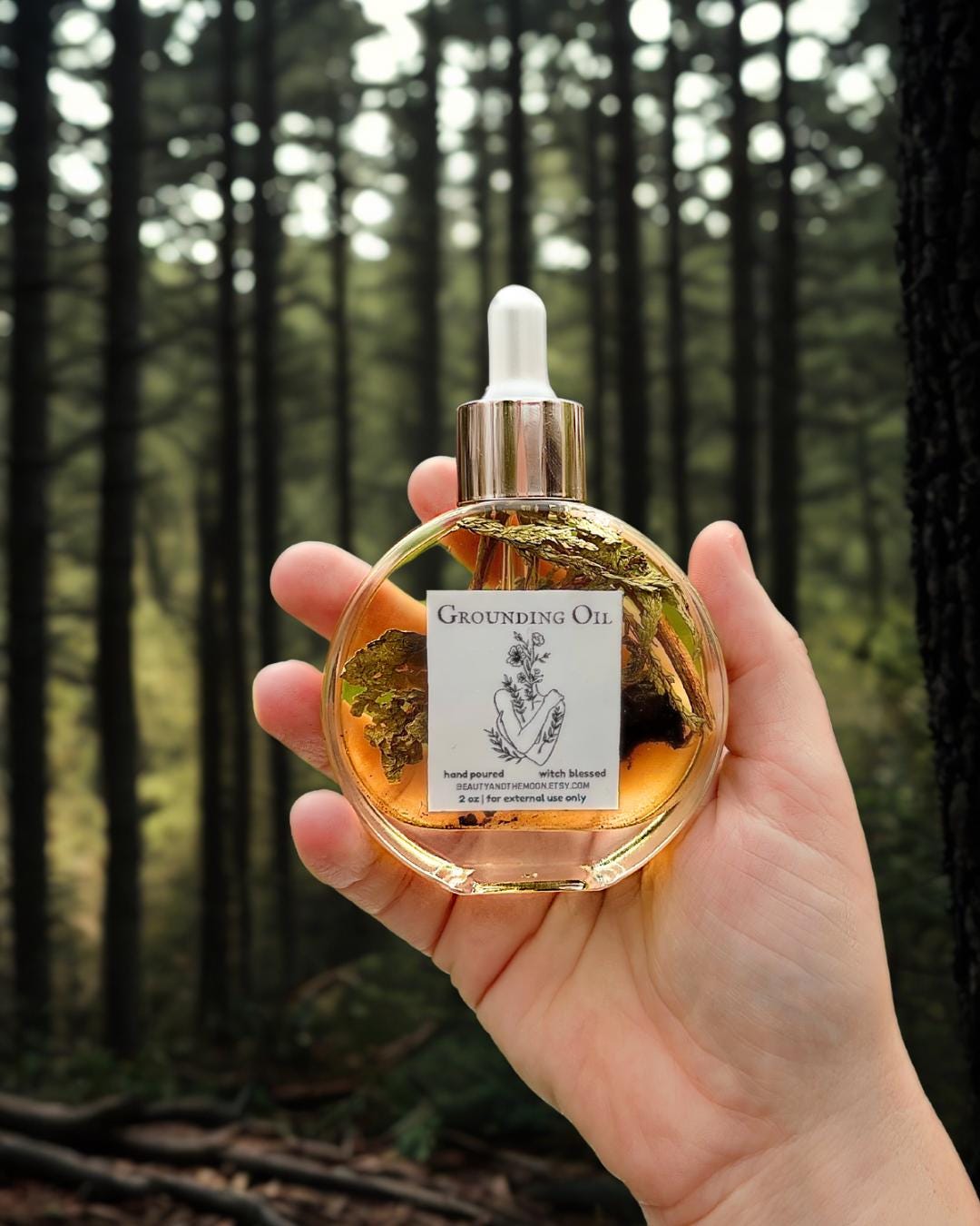 Grounding Oil | Patchouli Cedarwood Anointing Oil | Witchcraft Ritual Earth Connection