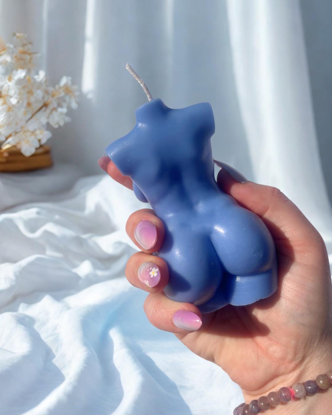 Plus Size Goddess Beeswax Candle: Feminine Torso Art