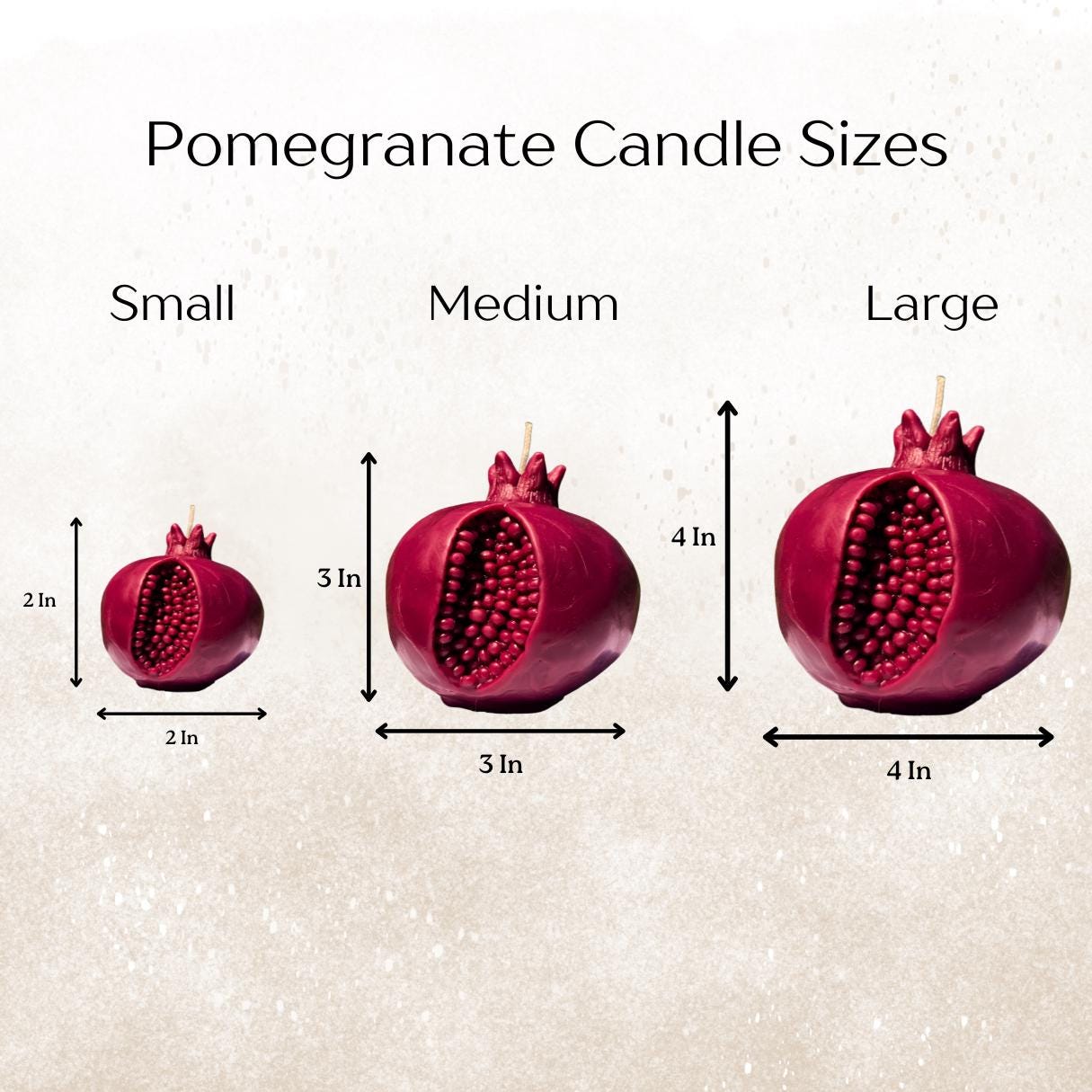 Pomegranate Beeswax Ritual Candle | Persephone Symbol Decor