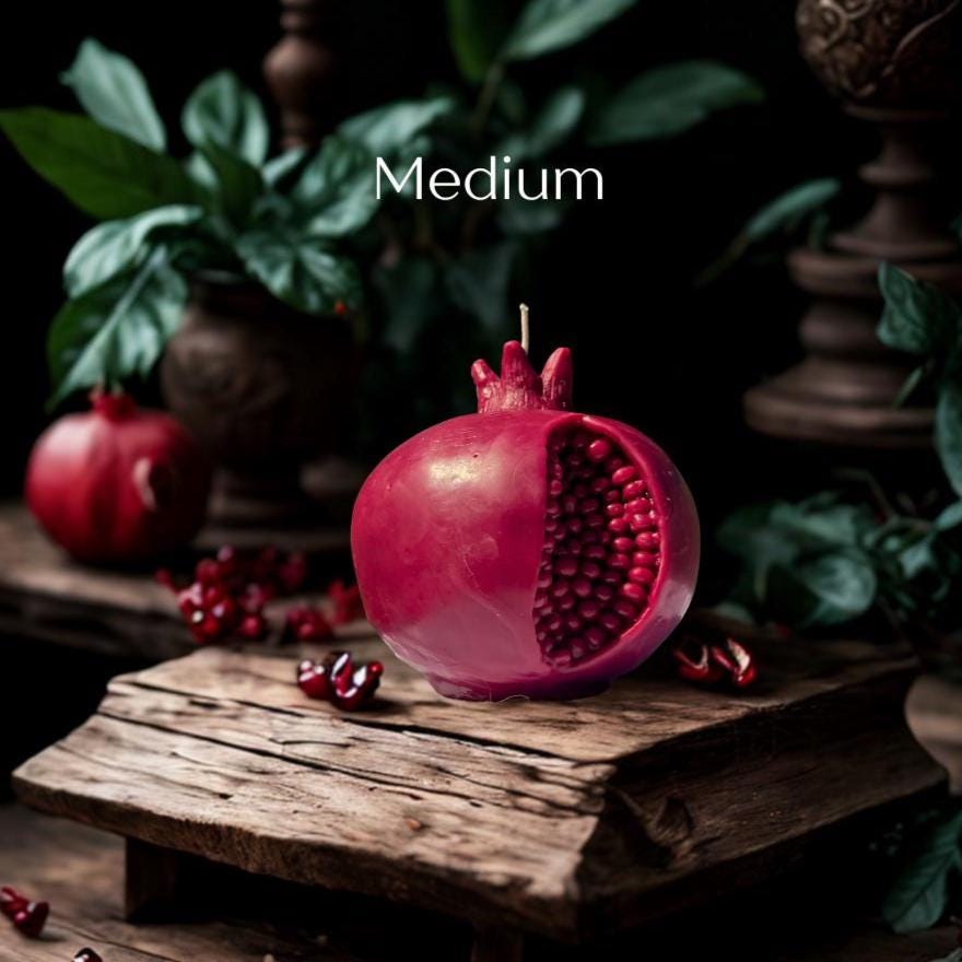 Pomegranate Beeswax Ritual Candle | Persephone Symbol Decor