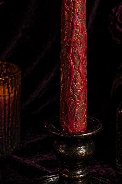 Dragon Spell Candle: Inner Power, Manifestation, Fire Element Candle, Authority Leadership Candle, Beeswax Natural Non Toxic Witch Tools