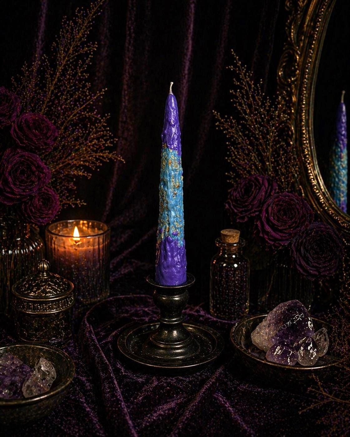 Serenity Beeswax Candle: Lavender & Herbal Ritual Candle