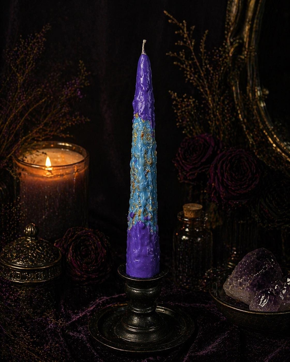Serenity Beeswax Candle: Lavender & Herbal Ritual Candle