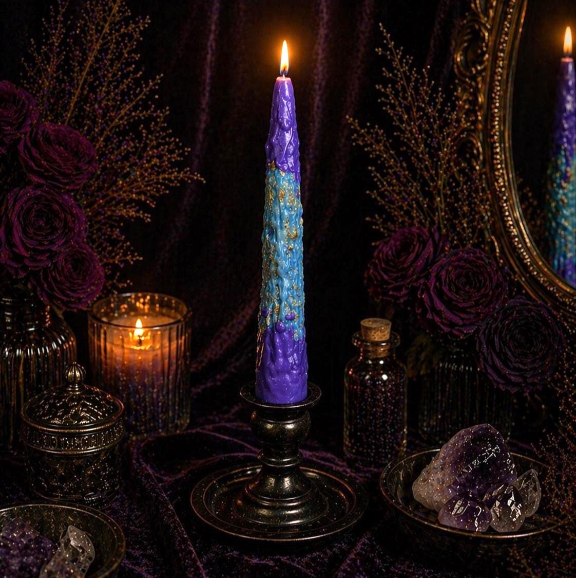 Serenity Beeswax Candle: Lavender & Herbal Ritual Candle