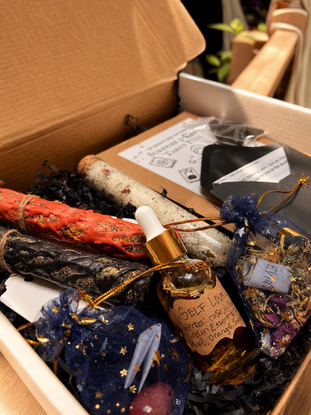 Custom Ritual Kit – Spell Candles, Oils, Crystals, Tarot – Manifestation Magic Tools