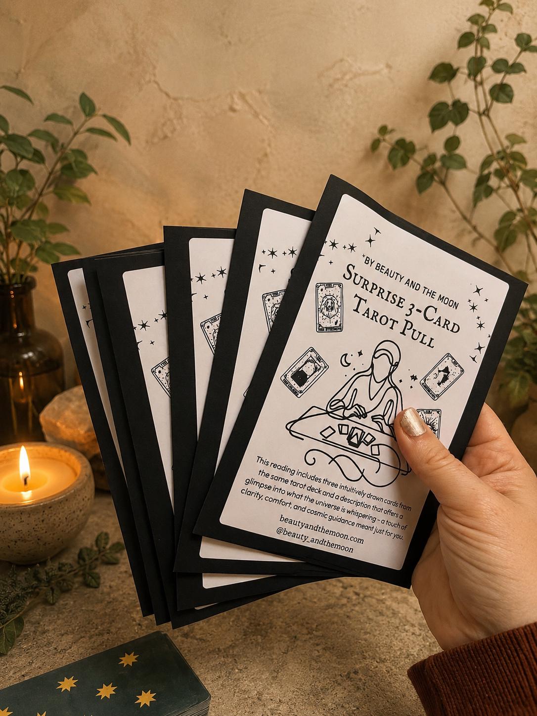 Surprise 3-Card Tarot Reading: Intuitive Guidance, Psychic Reading