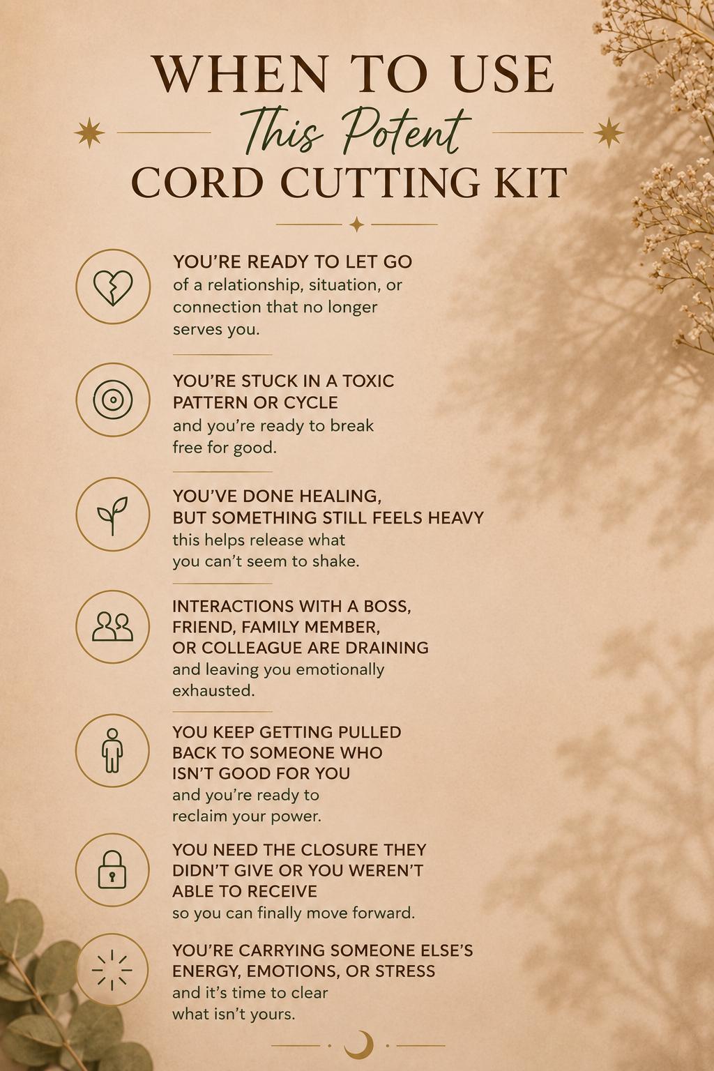 Cord Cutting Ritual Spell Kit: Energy Release and Protection | Witch Altar Tools